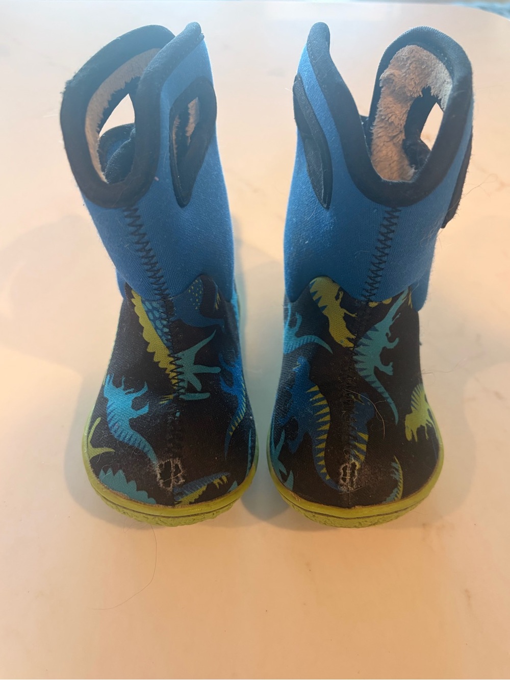 Bogs Kids Blue & Green Dinosaur Rain Boots